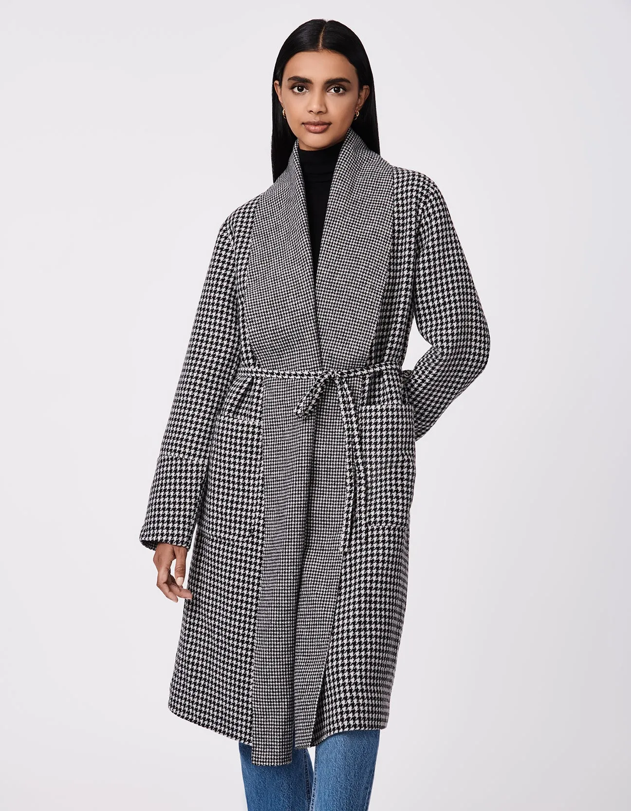 Metro Print-Mix Wool Coat sold by Bernardo