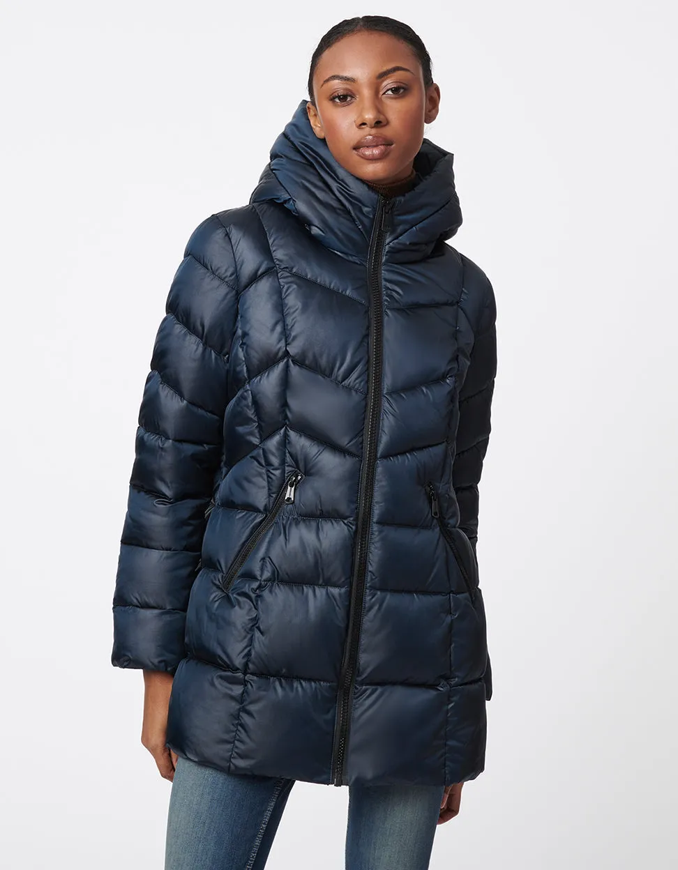 Fab Funnel Shiny Quilted Puffer sold by Bernardo product image thumbnail 2