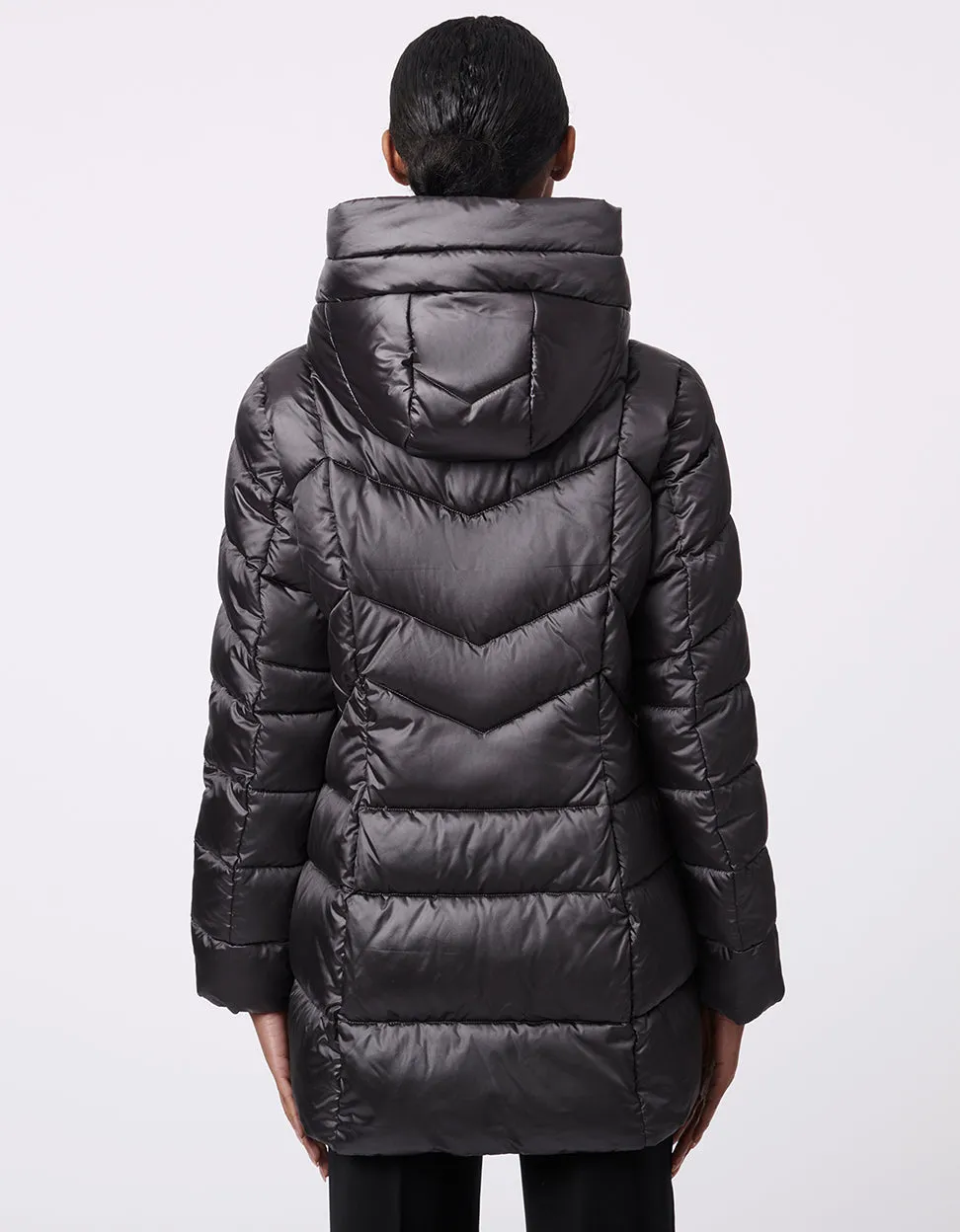 Fab Funnel Shiny Quilted Puffer sold by Bernardo product image thumbnail 4