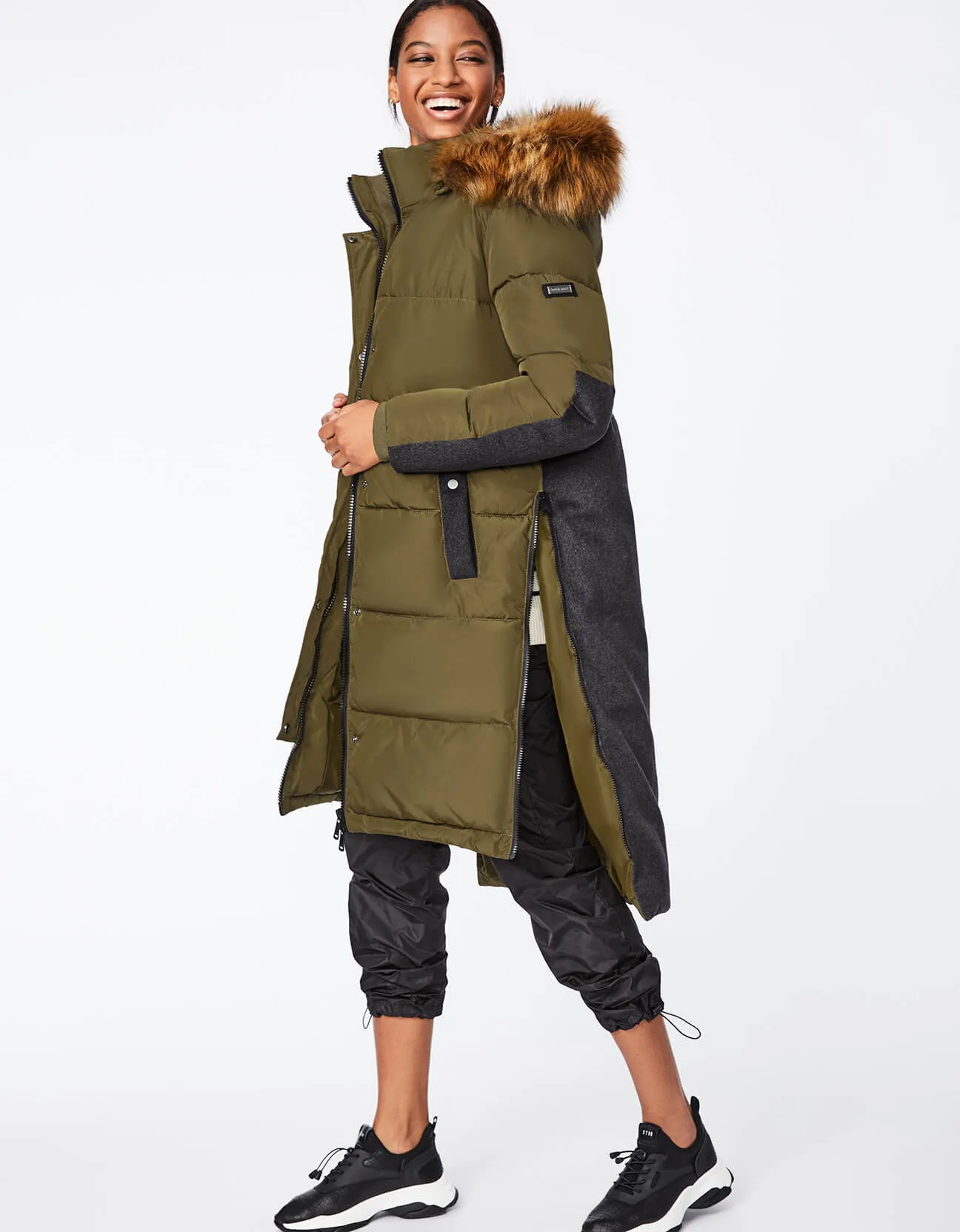 Outdoorsy Wool Combo Puffer Coat sold by Bernardo