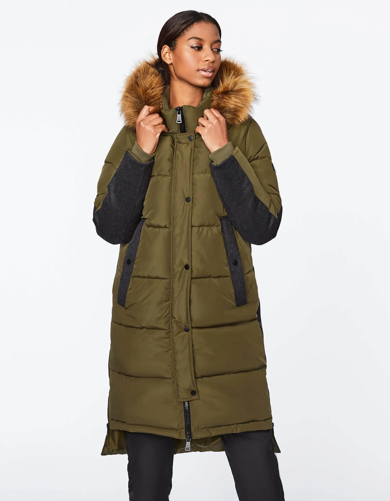 Outdoorsy Wool Combo Puffer Coat sold by Bernardo product image thumbnail 2