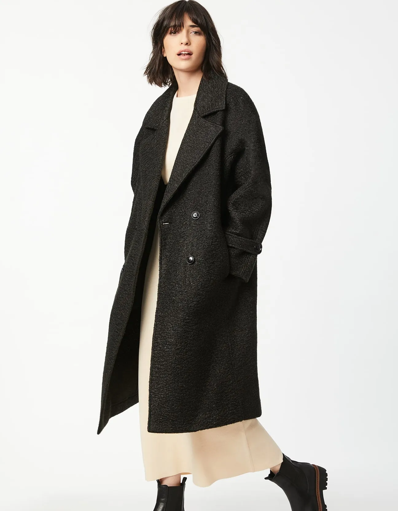MILAN DOUBLE BREASTED WOOL COAT sold by Bernardo product image thumbnail 4