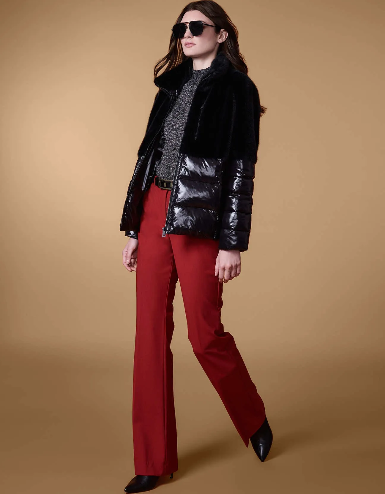 Global Glossy Vegan-Mink Puffer Jacket sold by Bernardo product image thumbnail 2