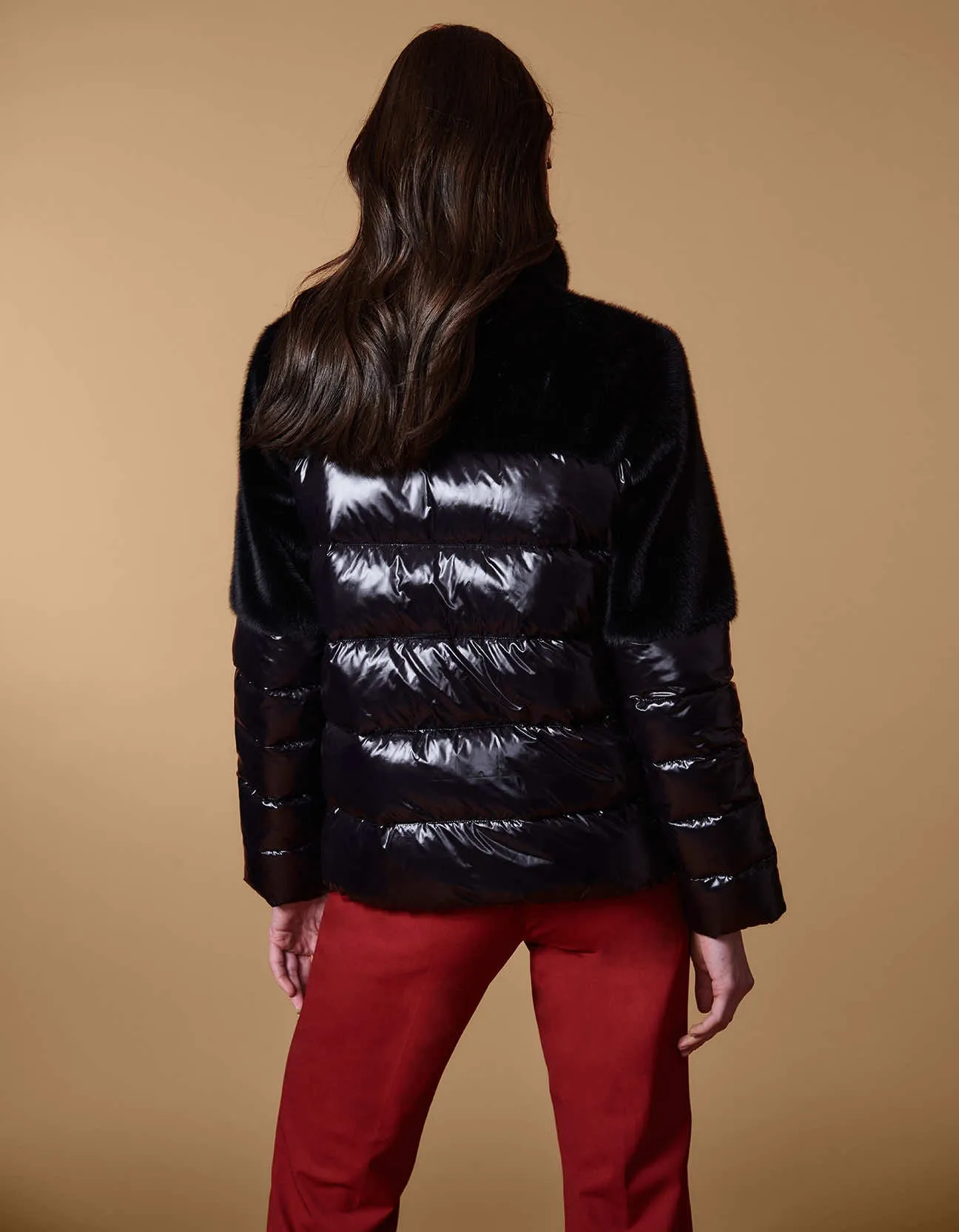 Global Glossy Vegan-Mink Puffer Jacket sold by Bernardo product image thumbnail 4