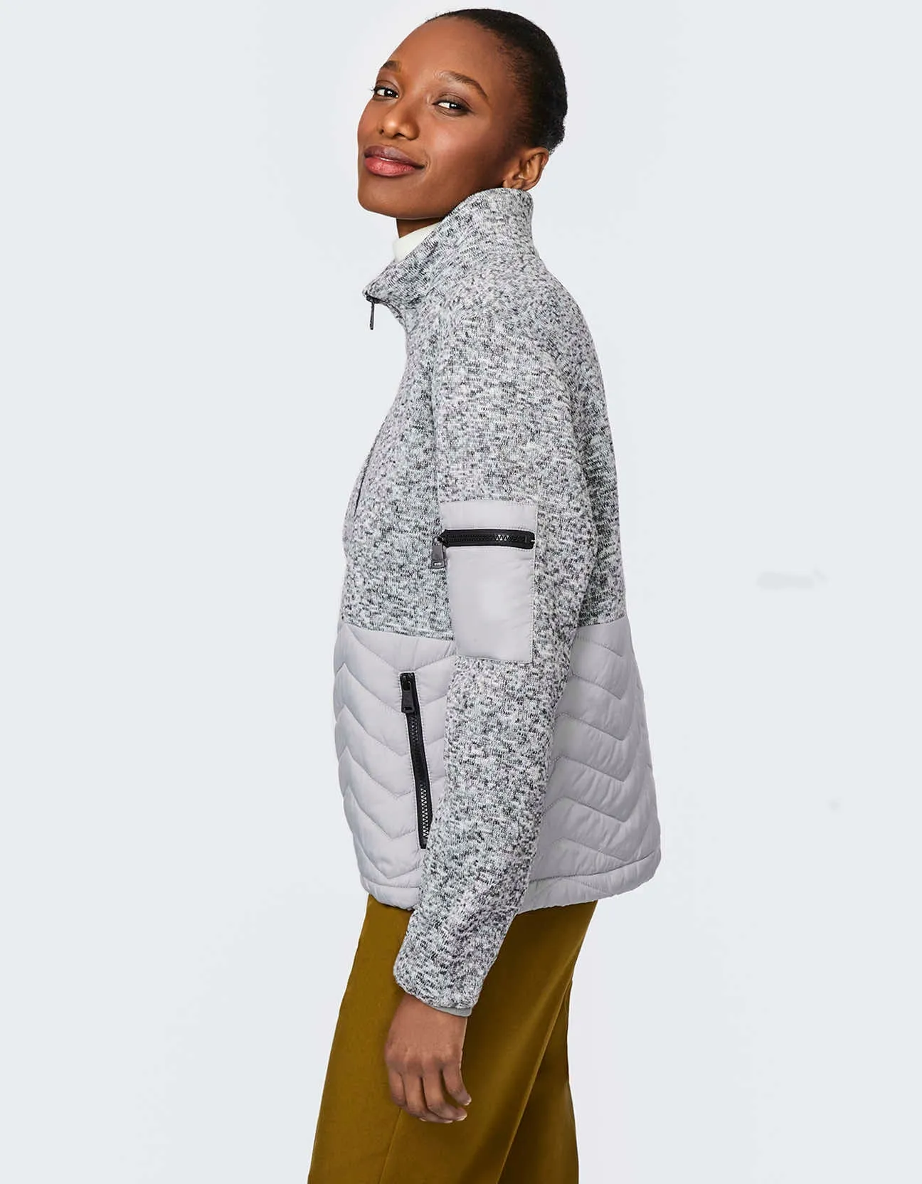 FLEECE PUFFER JACKET sold by Bernardo product image thumbnail 3