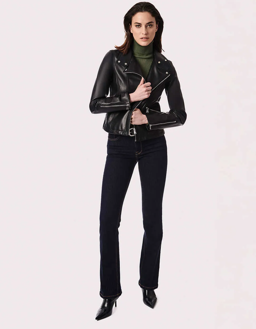 Edge City Moto Leather Jacket sold by Bernardo product image thumbnail 2