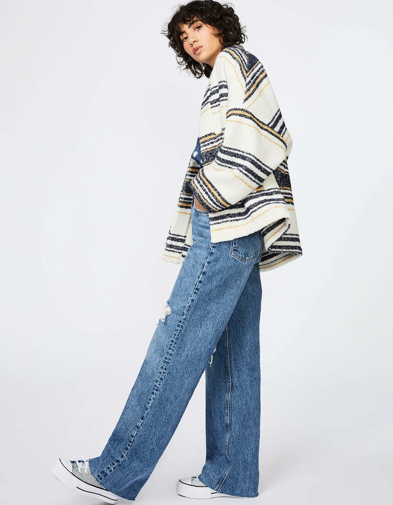 CABIN STRIPE BLANKET JACKET sold by Bernardo product image thumbnail 3