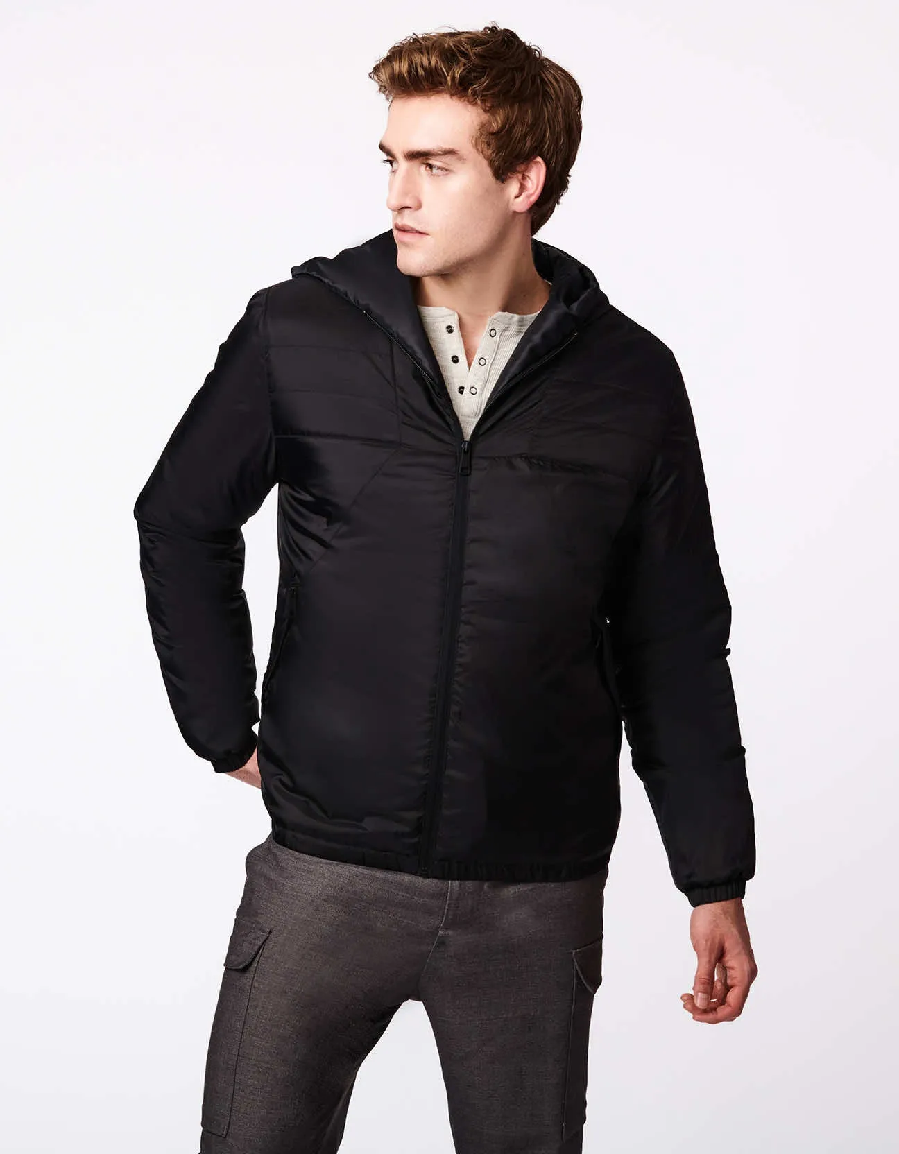 Men's Zip Puffer Jacket sold by Bernardo product image thumbnail 2
