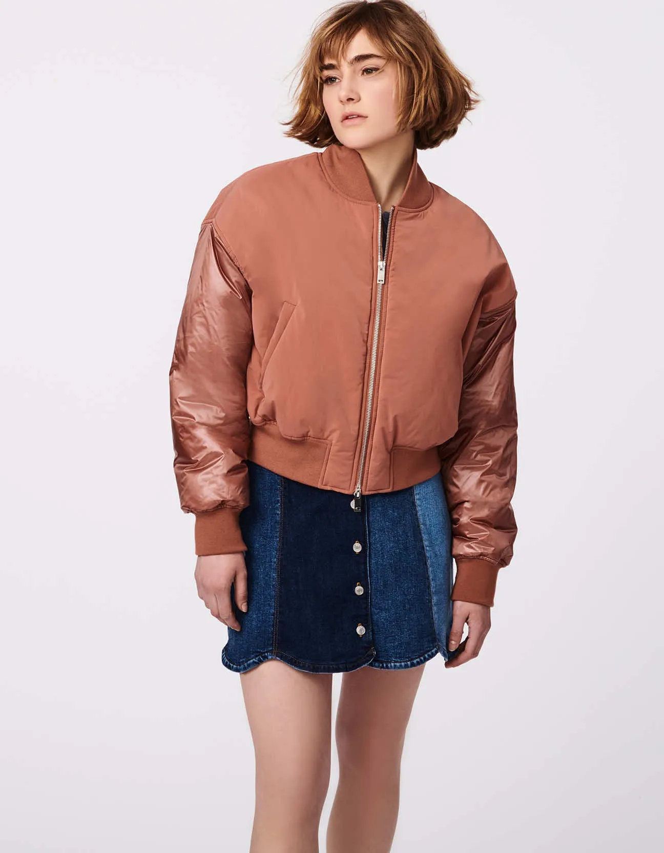 COMBO BOMBER PUFFER JACKET sold by Bernardo product image thumbnail 2