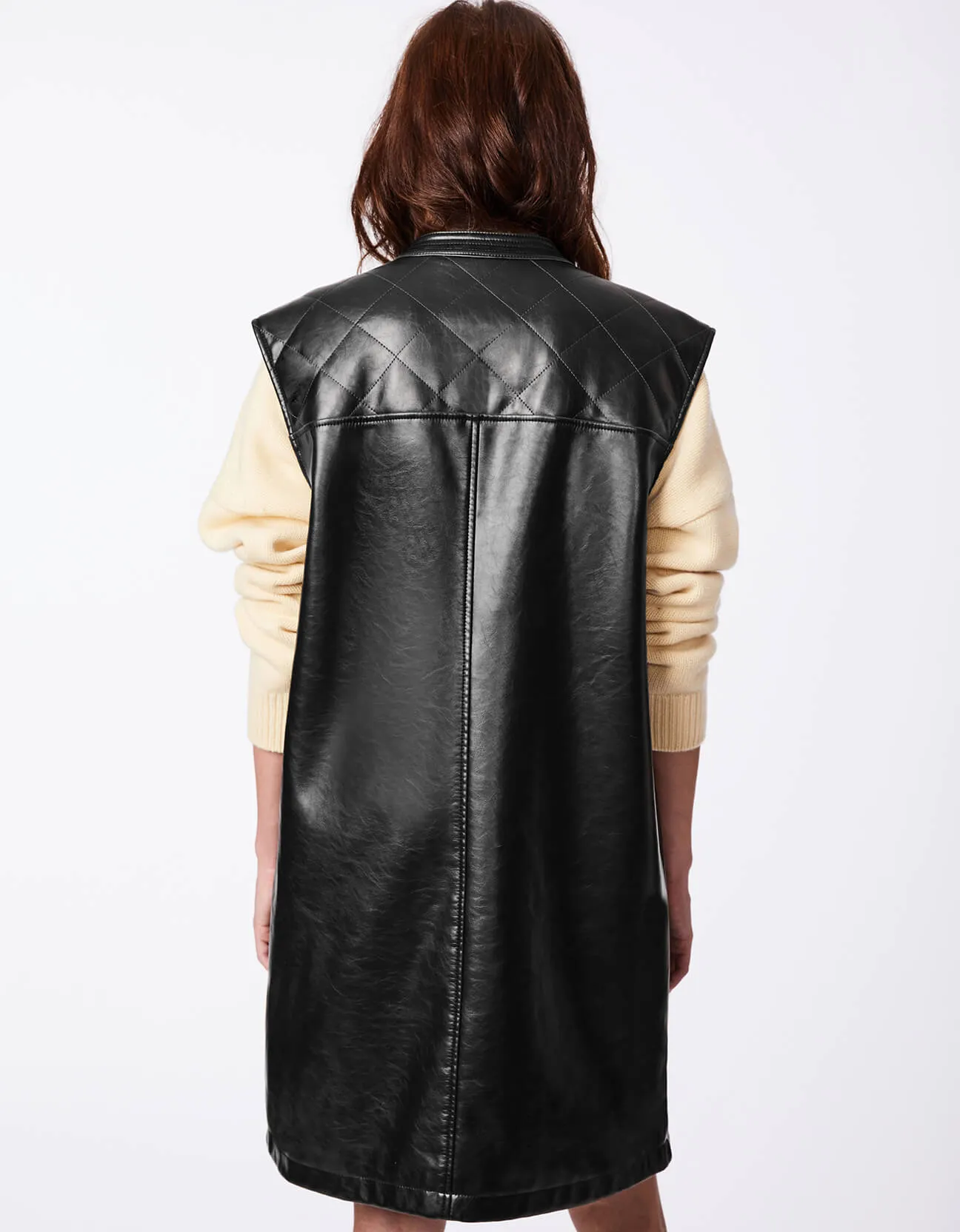 Vegan Leather Vest Coat sold by Bernardo product image thumbnail 5