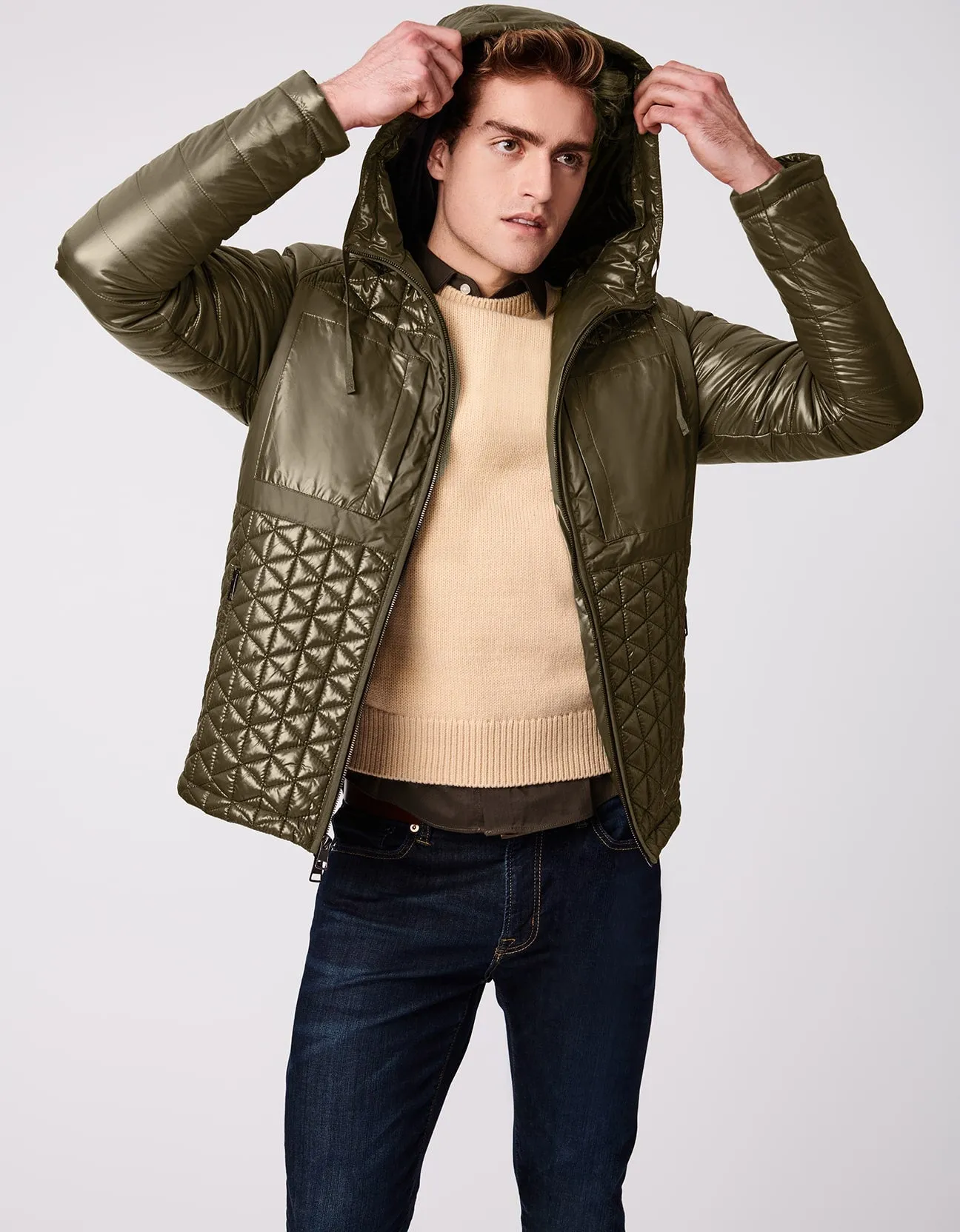 Men's City Hooded Puffer Jacket sold by Bernardo product image thumbnail 2
