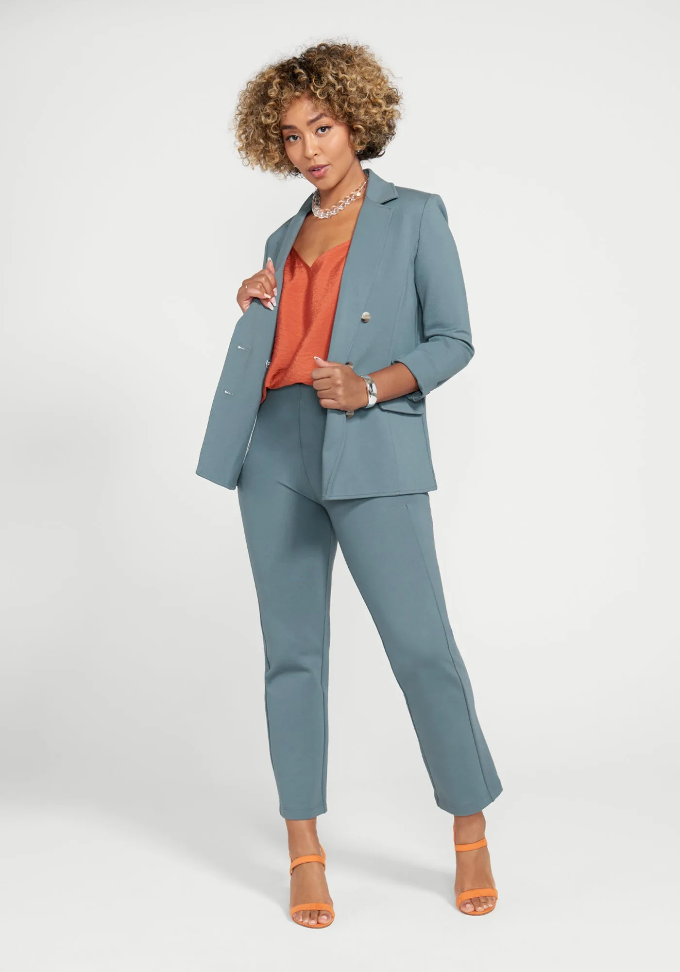 Monroe Crop Trouser | Straight (Blue Haze) sold by Betabrand product image thumbnail 4
