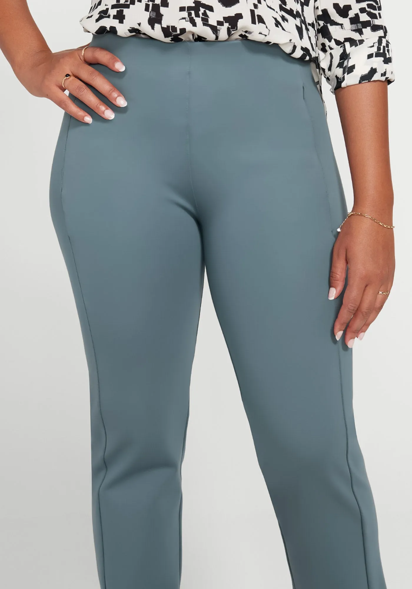 Monroe Crop Trouser | Straight (Blue Haze) sold by Betabrand product image thumbnail 2