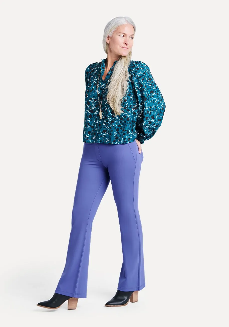 Boot Cut | Two-Pocket Dress Pant Yoga Pants (Blue Iris) sold by Betabrand product image thumbnail 5