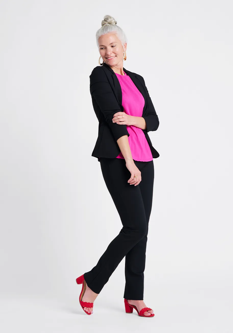 Straight-Leg | 7-Pocket Dress Pant Yoga Pants (Black) sold by Betabrand product image thumbnail 4