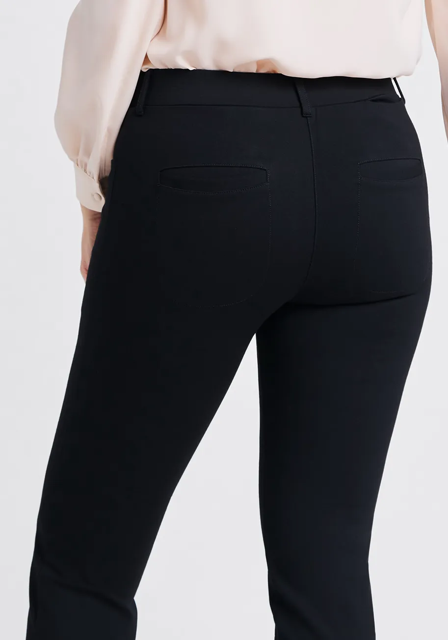 Straight-Leg | 7-Pocket Dress Pant Yoga Pants (Black) sold by Betabrand product image thumbnail 3