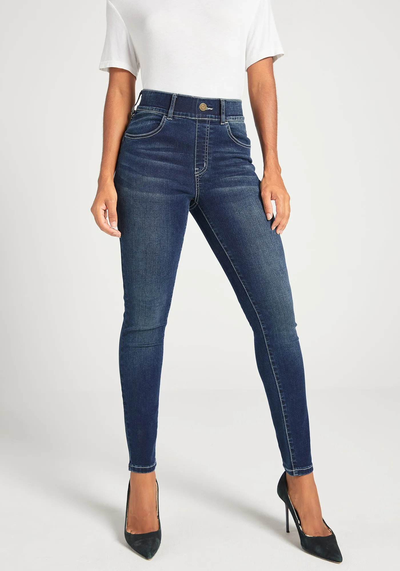 Signature Mid-Rise Denim | Skinny (Roma Wash) sold by Betabrand product image thumbnail 5