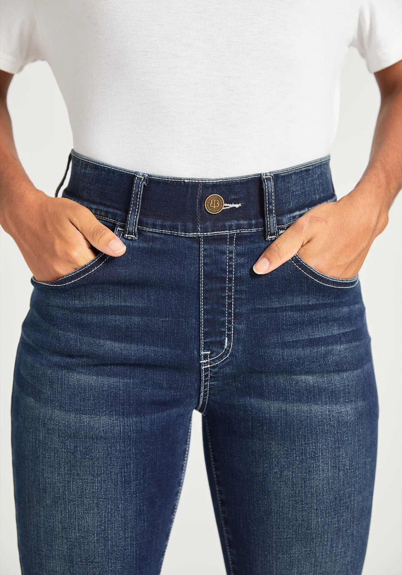 Signature Mid-Rise Denim | Skinny (Roma Wash) sold by Betabrand product image thumbnail 4