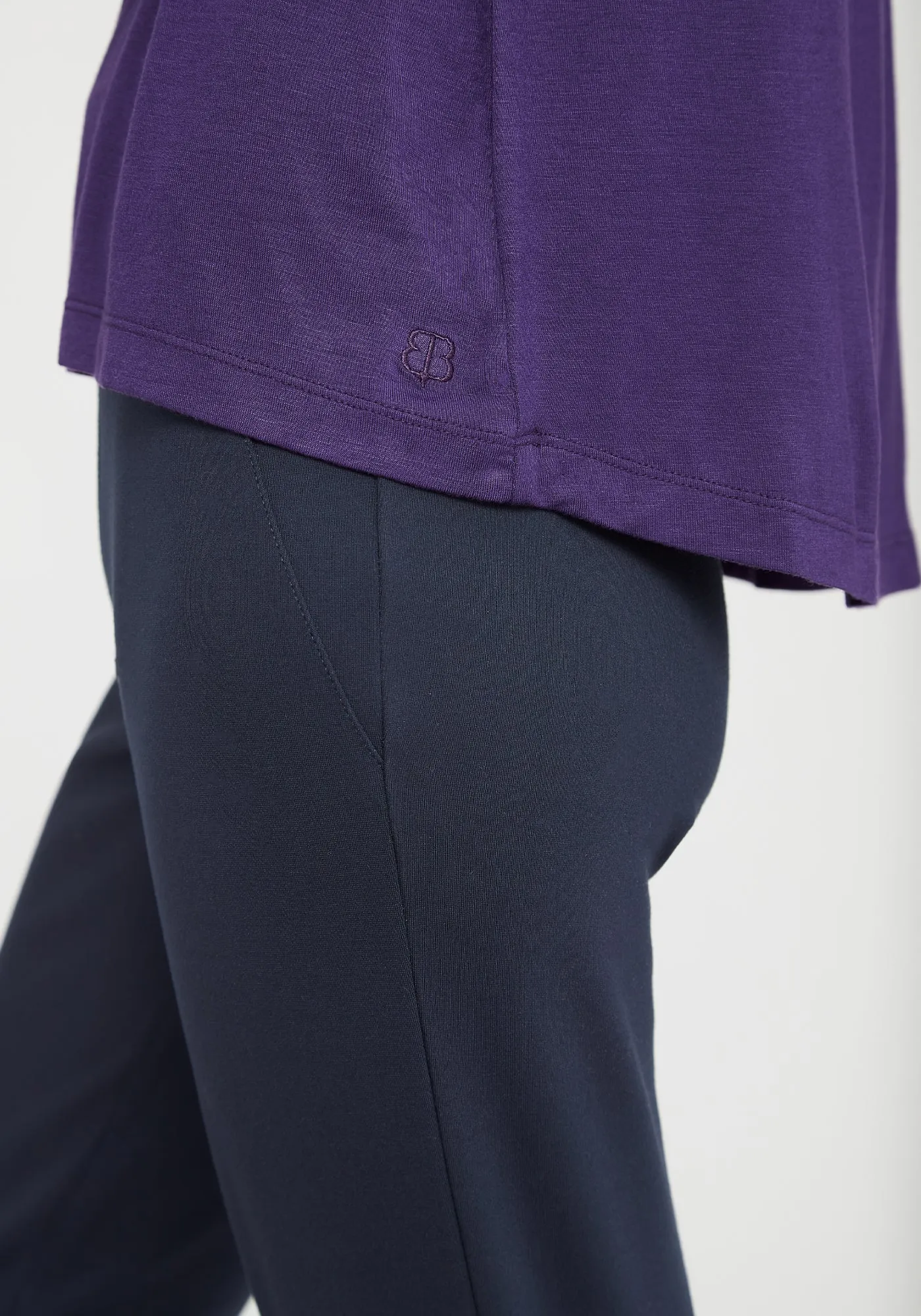 Essential V-Neck Short Sleeve (Ultraviolet) sold by Betabrand product image thumbnail 3