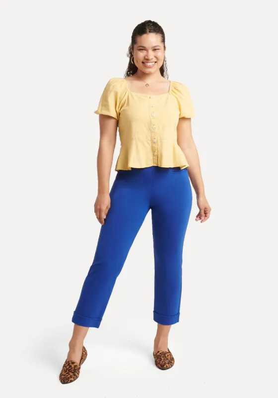 Crop | Cosmo Lite Dress Pant Yoga Pants (Seaglass) sold by Betabrand