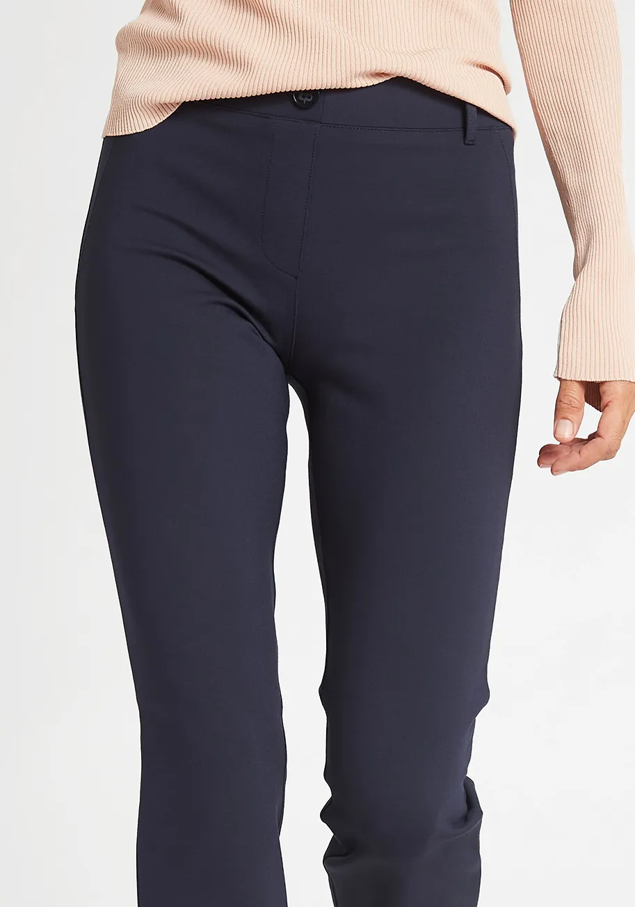 Straight-Leg | Two-Pocket Dress Pant Yoga Pants (Navy) sold by Betabrand product image thumbnail 3