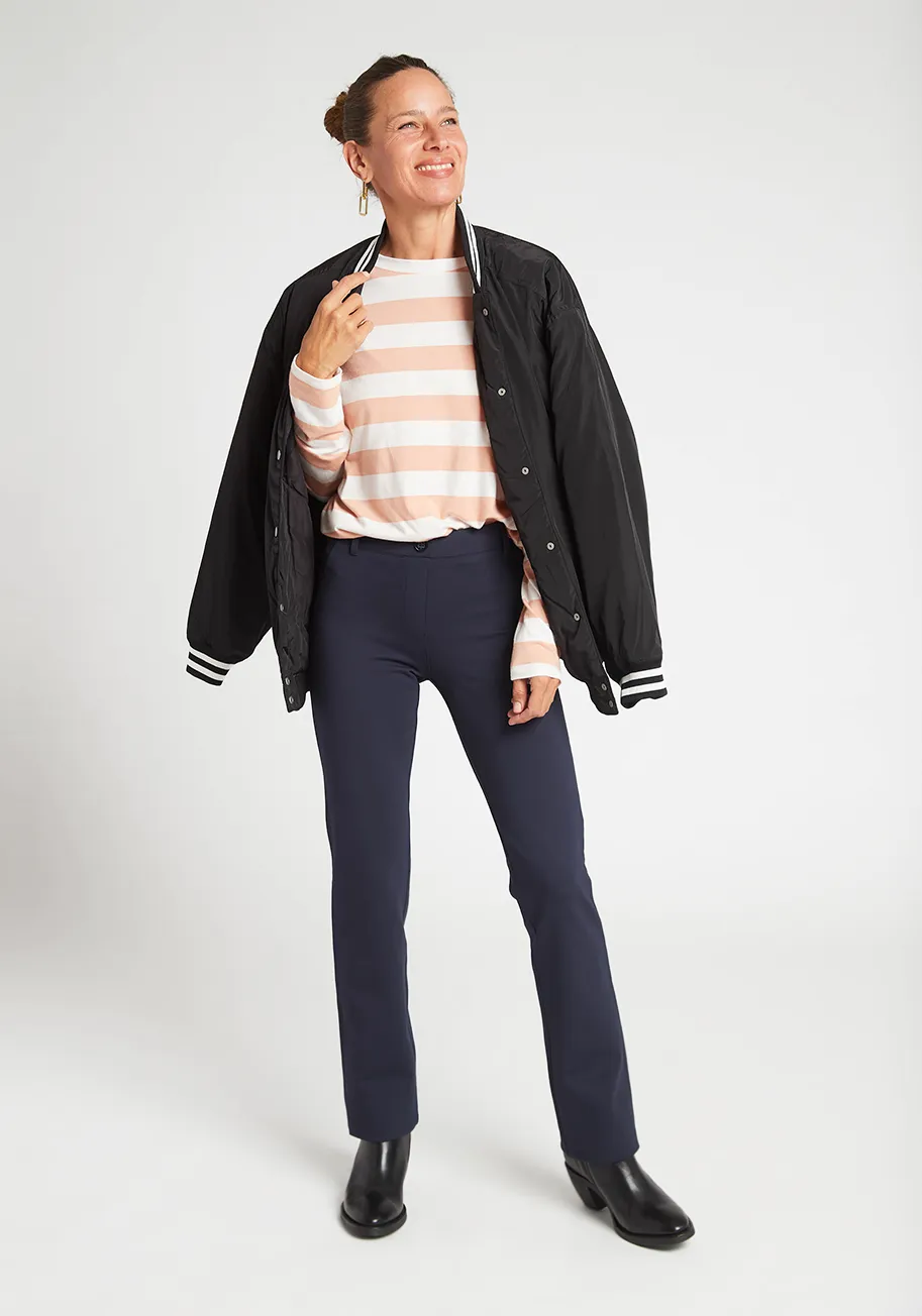 Straight-Leg | Two-Pocket Dress Pant Yoga Pants (Navy) sold by Betabrand product image thumbnail 5