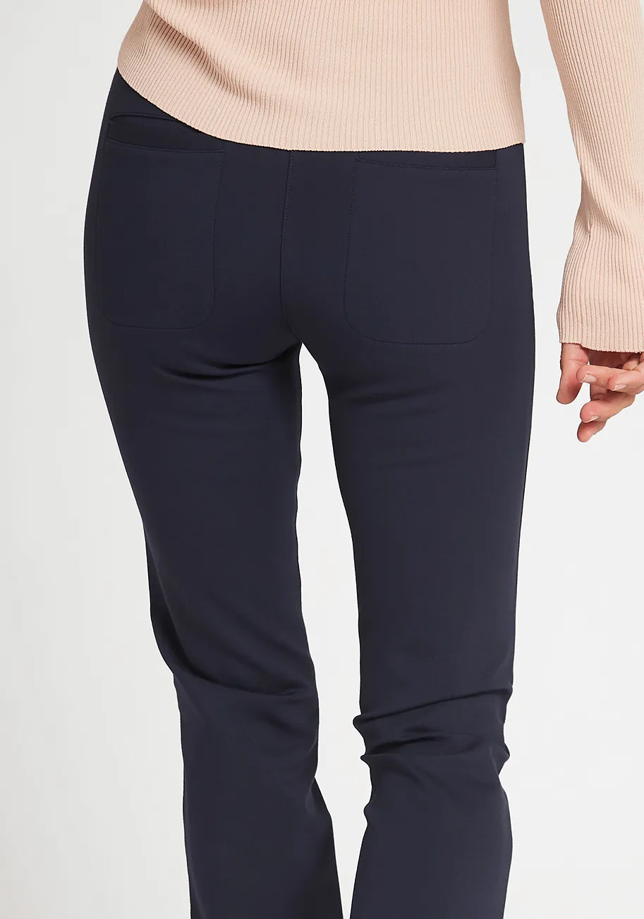 Straight-Leg | Two-Pocket Dress Pant Yoga Pants (Navy) sold by Betabrand product image thumbnail 4