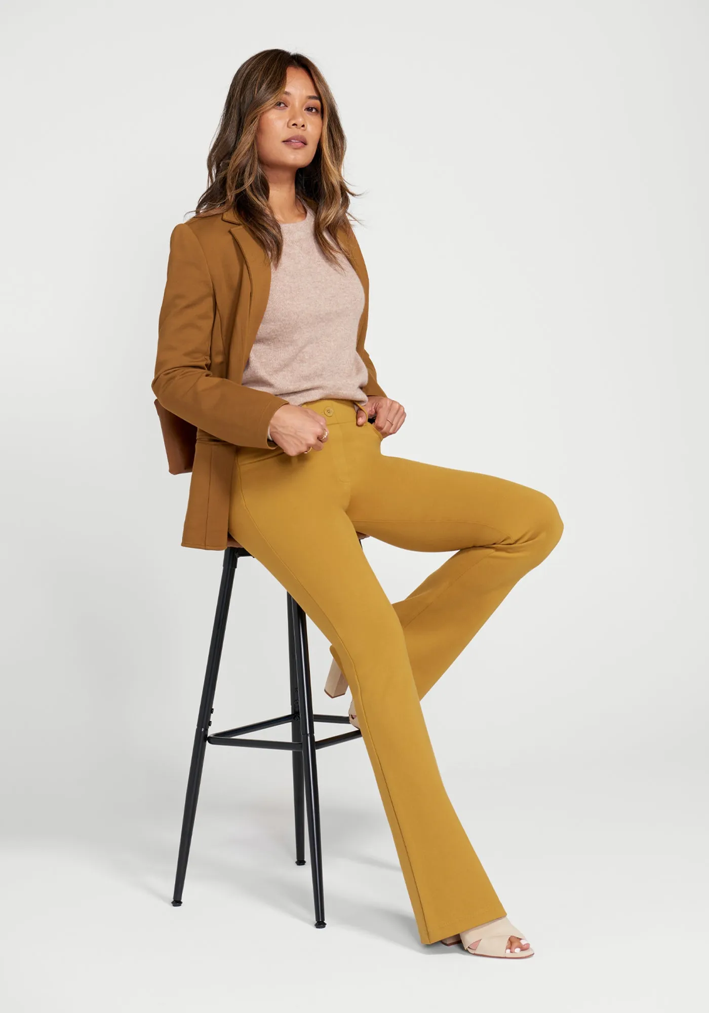 7-Pocket Dress Pant Yoga Pant | Bootcut (Cedar Glow) sold by Betabrand product image thumbnail 4