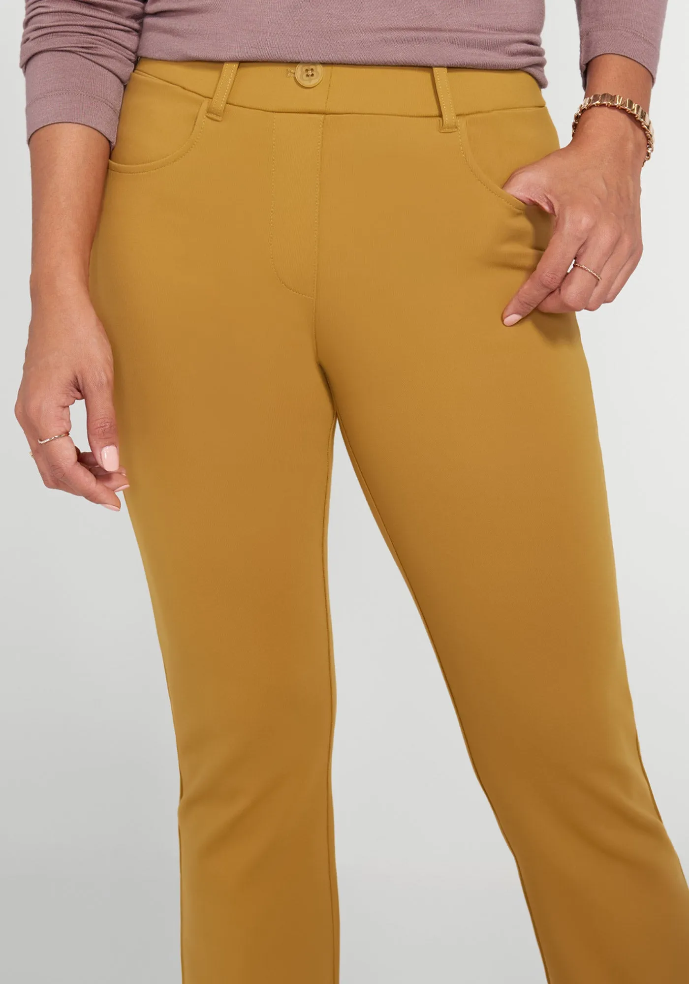 7-Pocket Dress Pant Yoga Pant | Bootcut (Cedar Glow) sold by Betabrand product image thumbnail 2