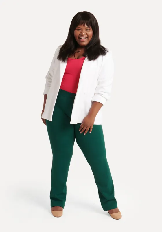 Straight Leg | Two-Pocket Straight-Leg Dress Pant Yoga Pants (Botanical) sold by Betabrand