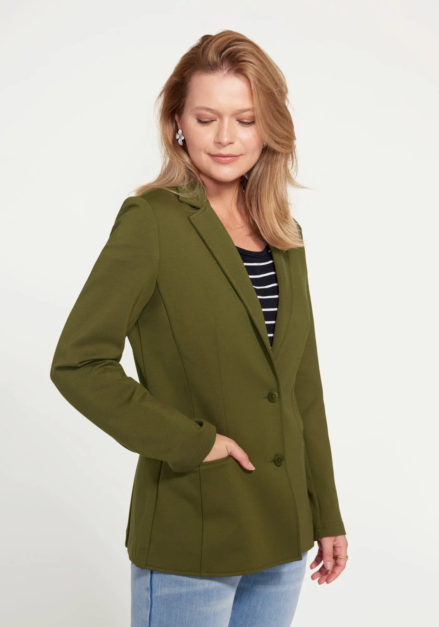 Classic Blazer (Dark Olive) sold by Betabrand product image thumbnail 2