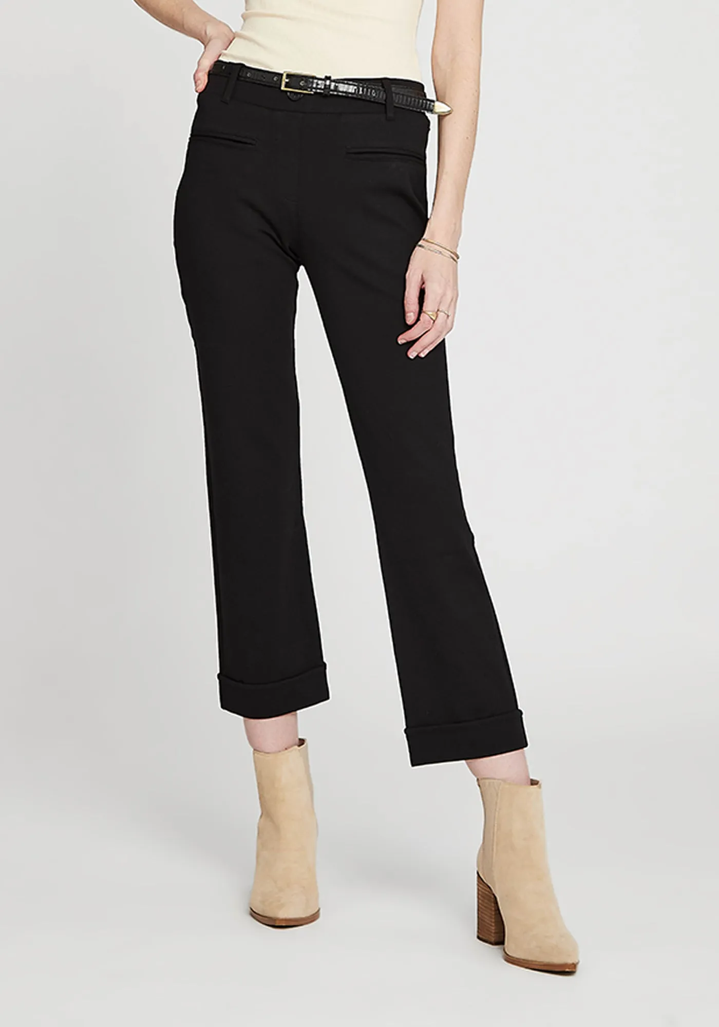 Easy Crop Trouser | Straight (Black) - Final Sale sold by Betabrand