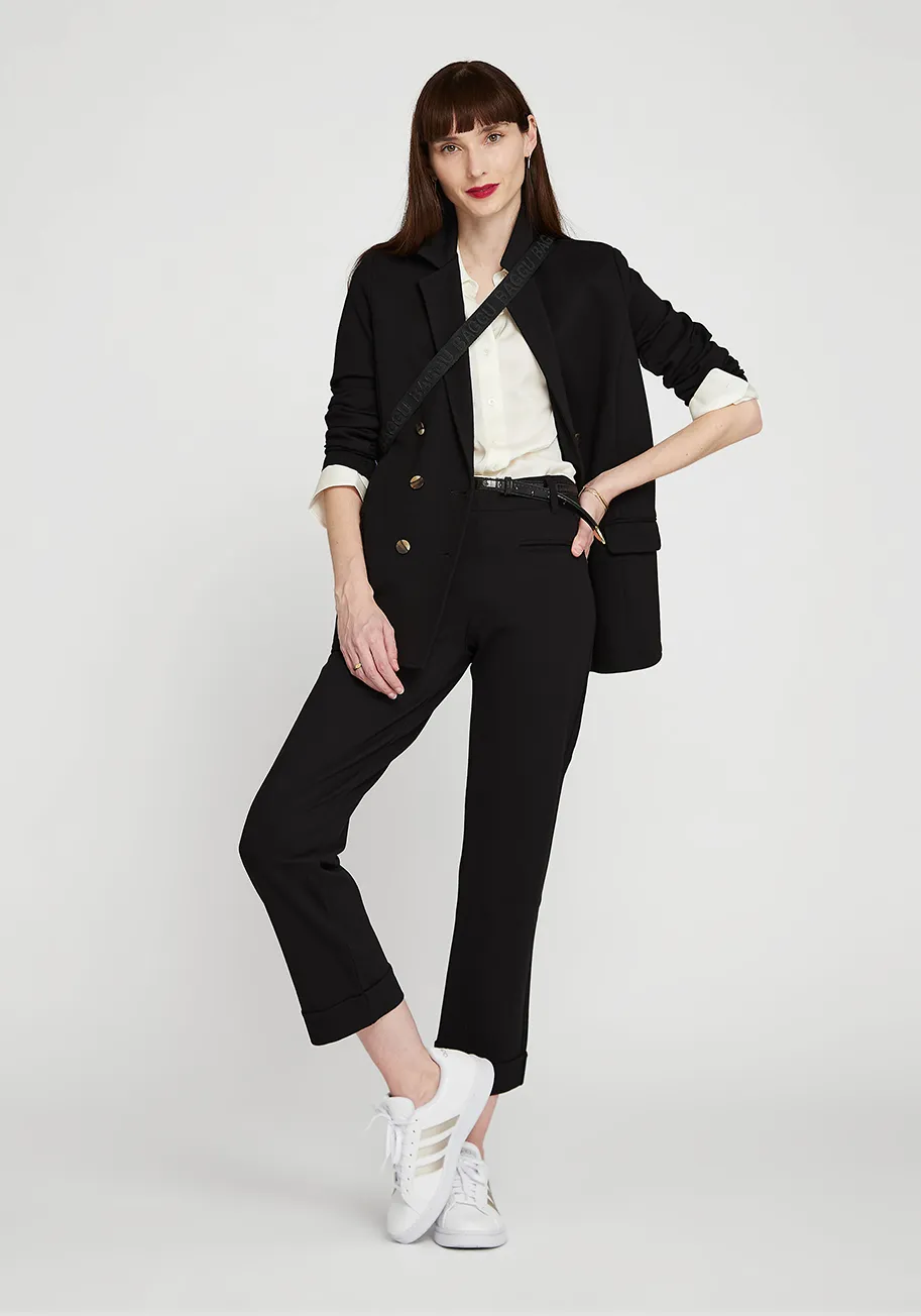 Easy Crop Trouser | Straight (Black) - Final Sale sold by Betabrand product image thumbnail 2