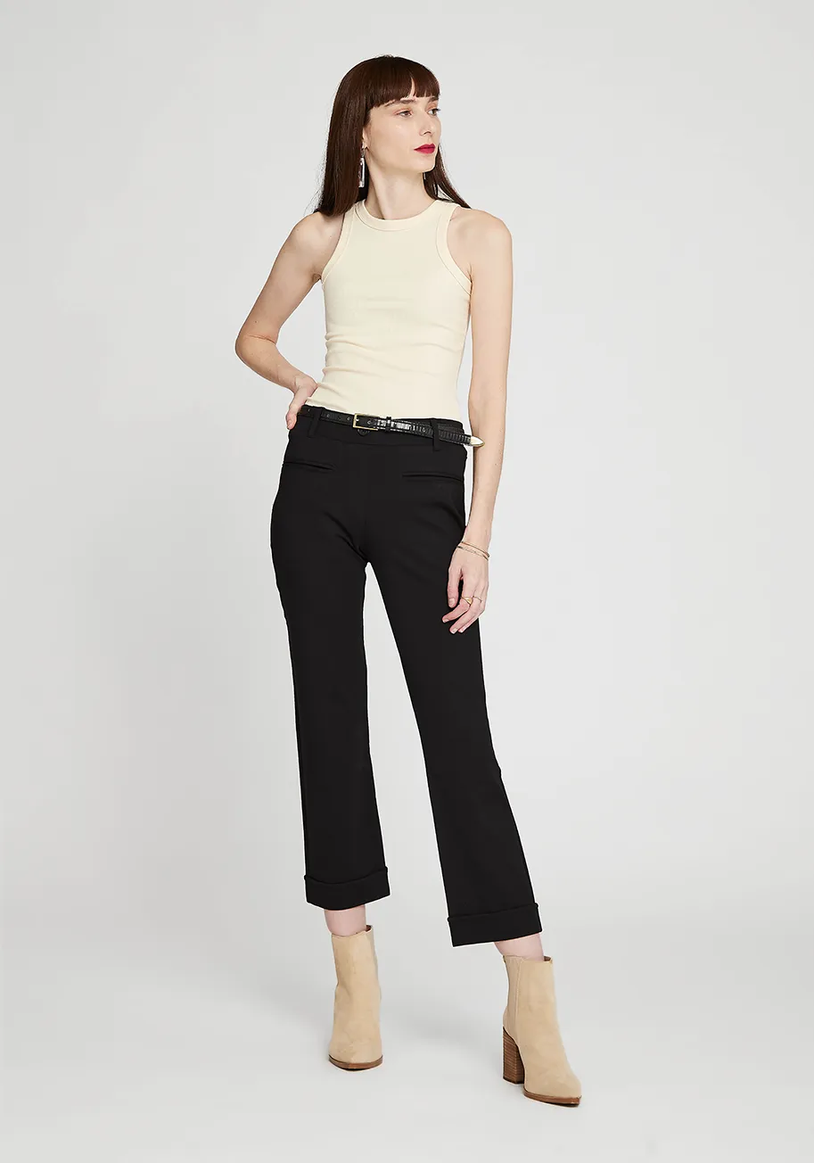 Easy Crop Trouser | Straight (Black) - Final Sale sold by Betabrand product image thumbnail 5