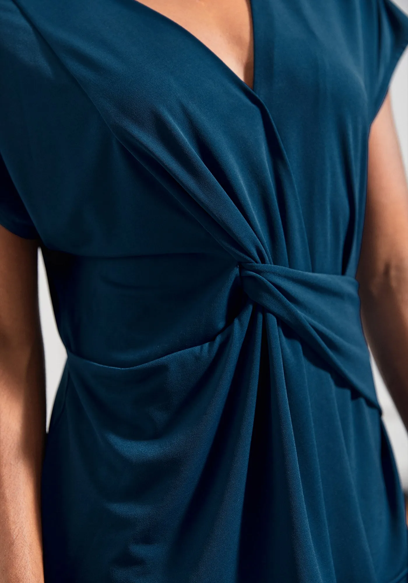 Twist-Front Cap Sleeve (Dark Ocean) sold by Betabrand product image thumbnail 3