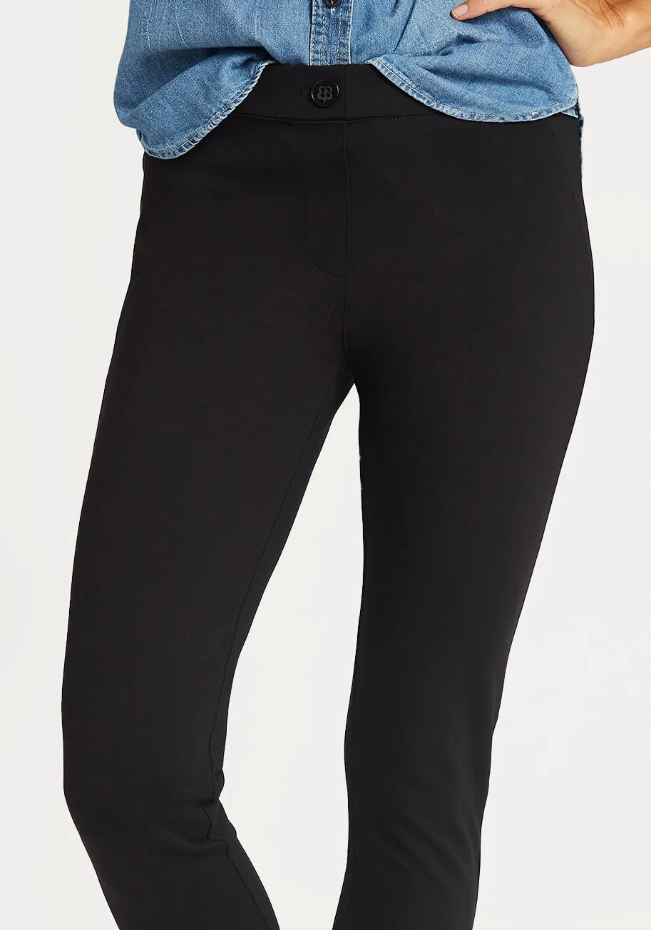 Skinny-Leg | Two-Pocket Dress Pant Yoga Pants (Black) sold by Betabrand product image thumbnail 2