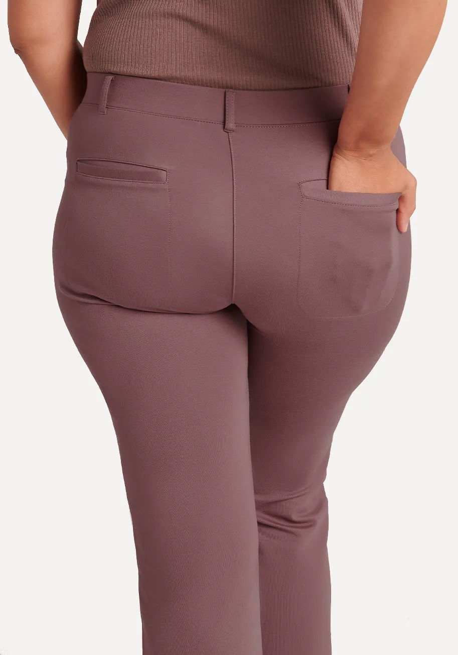Boot Cut | Two-Pocket Dress Pant Yoga Pants (Auburn) sold by Betabrand product image thumbnail 3