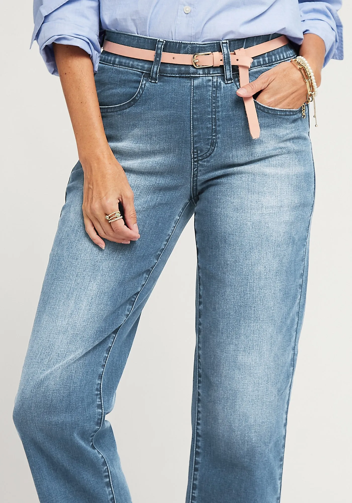 Boyfriend Crop Jean | Straight (Canyon Wash) sold by Betabrand product image thumbnail 2