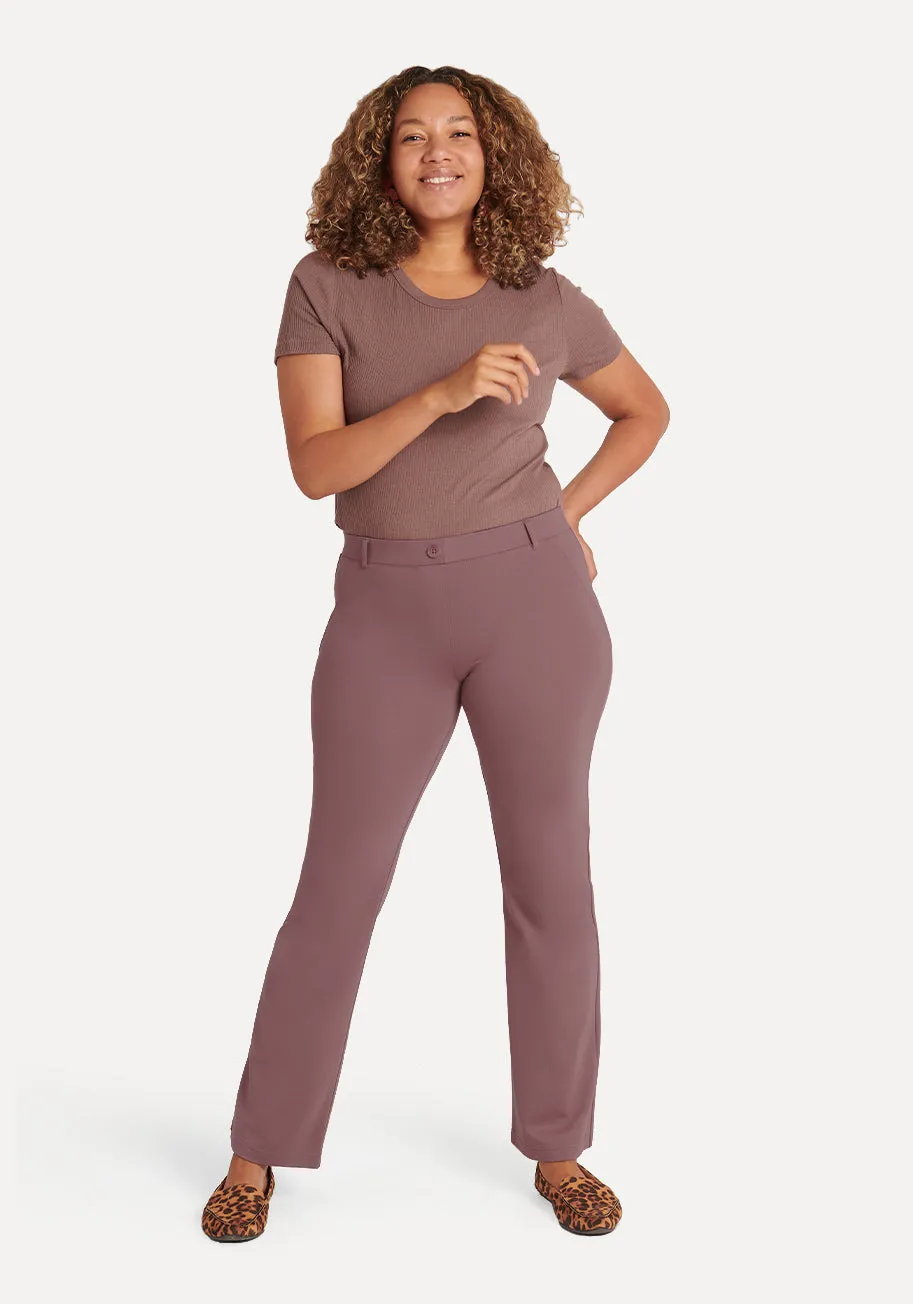 Boot Cut | Two-Pocket Dress Pant Yoga Pants (Auburn) sold by Betabrand product image thumbnail 5
