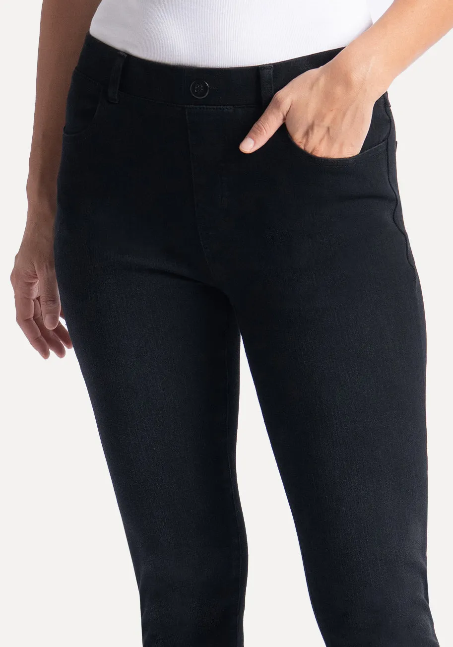 Skinny-Leg | Betabrand Yoga Denim (Washed Black) sold by Betabrand product image thumbnail 2