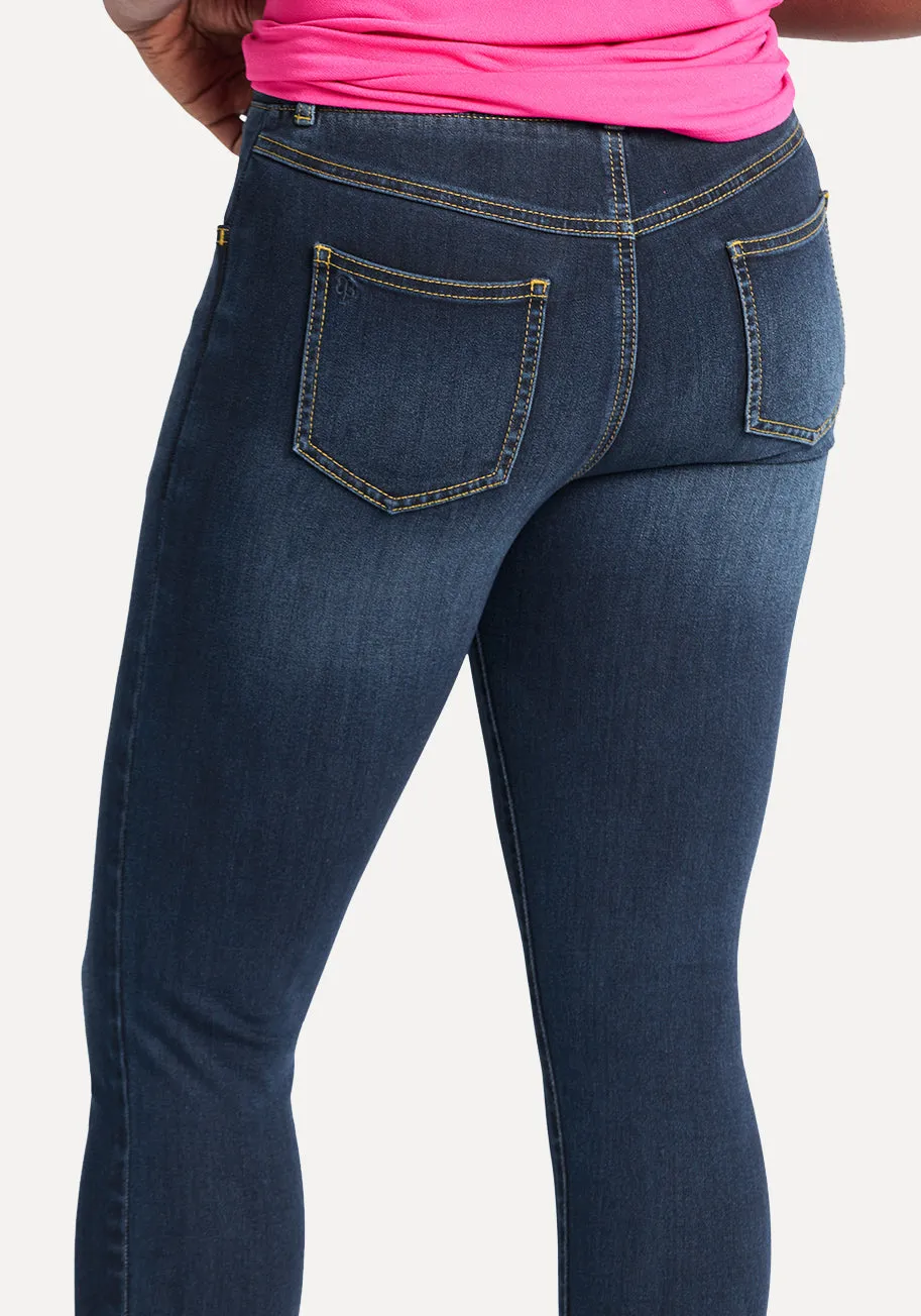 Skinny-Leg | 4-Pocket Betabrand Yoga Denim (Dark Vintage Wash) sold by Betabrand product image thumbnail 3