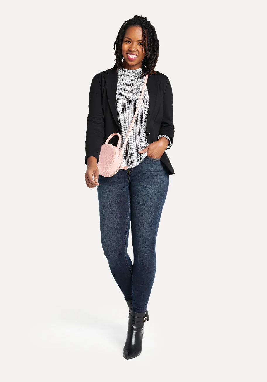 Skinny-Leg | 4-Pocket Betabrand Yoga Denim (Dark Vintage Wash) sold by Betabrand product image thumbnail 4