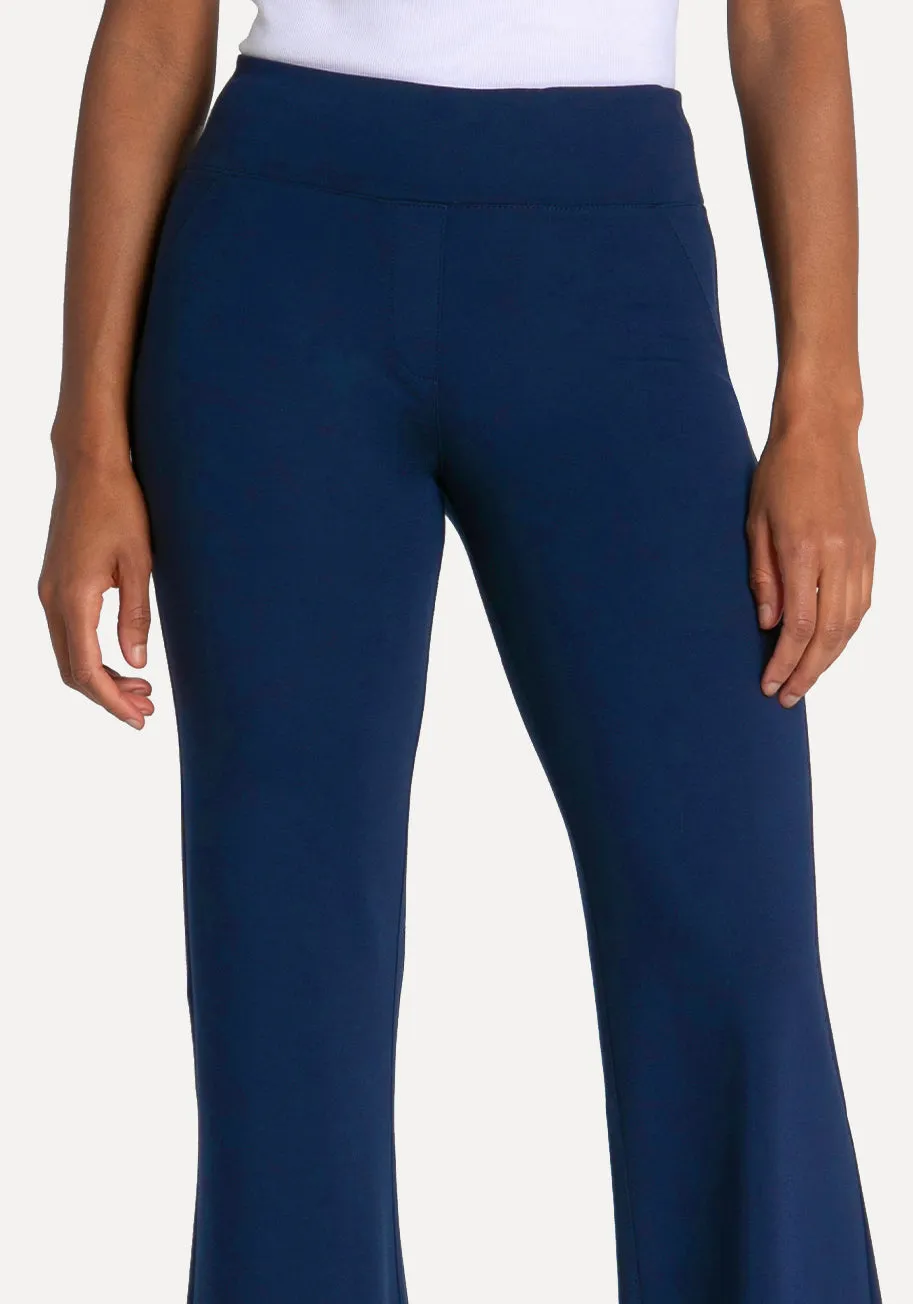 Wide-Leg Two-Pocket Dress Pant Yoga Pants (Navy) sold by Betabrand product image thumbnail 2