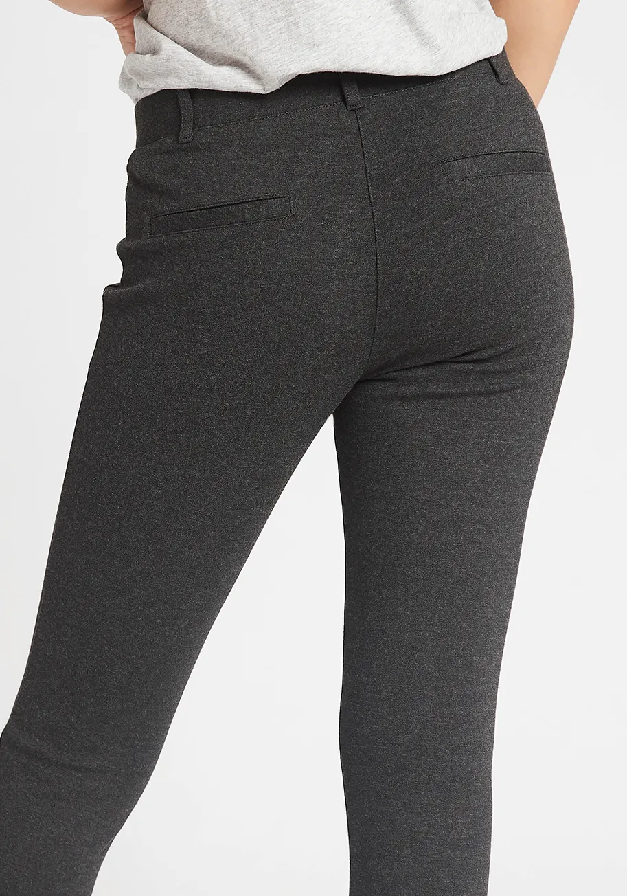 Skinny-Leg | Classic Dress Pant Yoga Pants (Charcoal) sold by Betabrand product image thumbnail 4