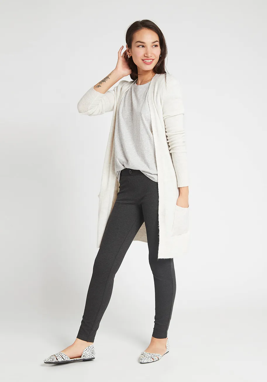 Skinny-Leg | Classic Dress Pant Yoga Pants (Charcoal) sold by Betabrand product image thumbnail 2