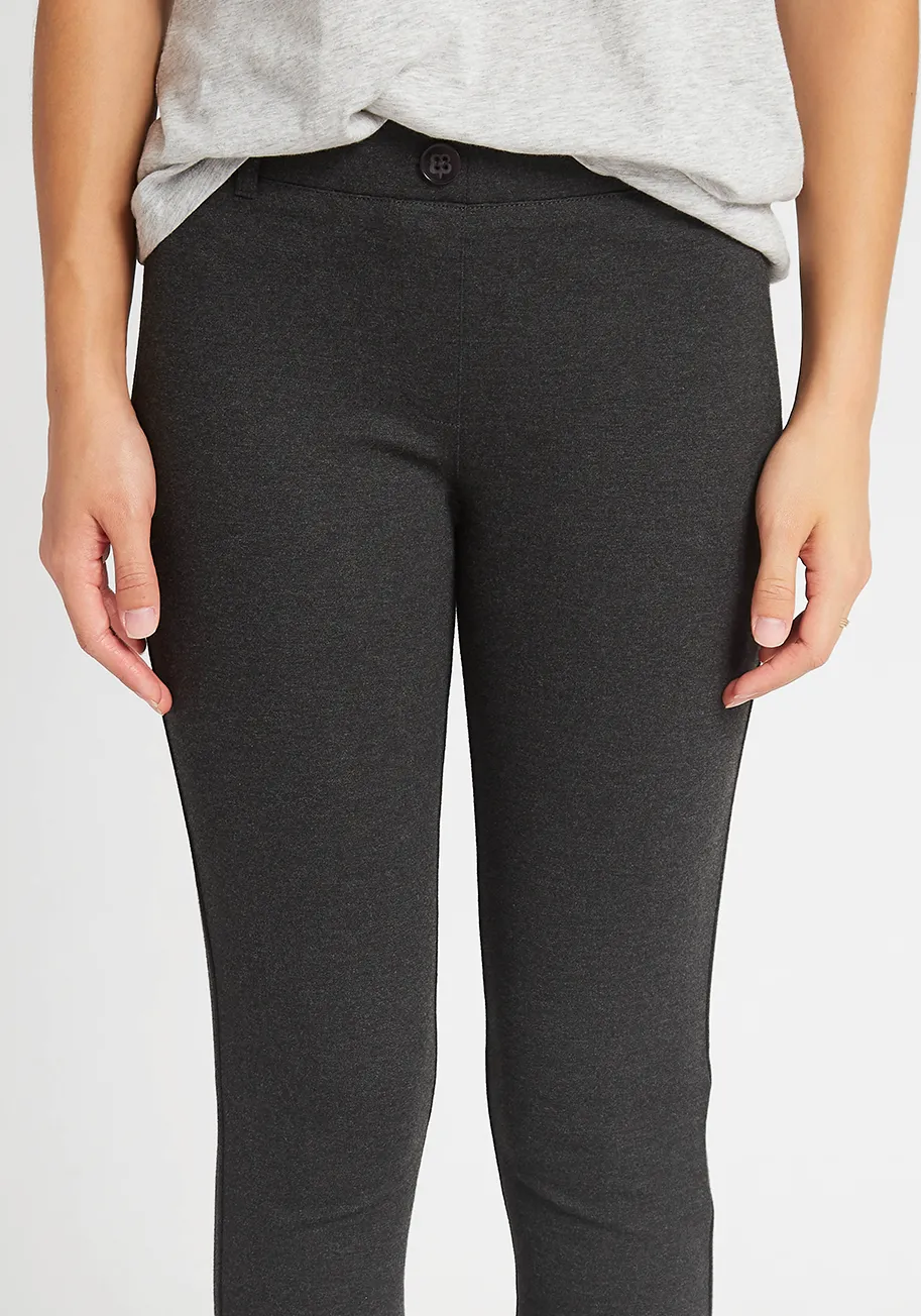 Skinny-Leg | Classic Dress Pant Yoga Pants (Charcoal) sold by Betabrand product image thumbnail 3