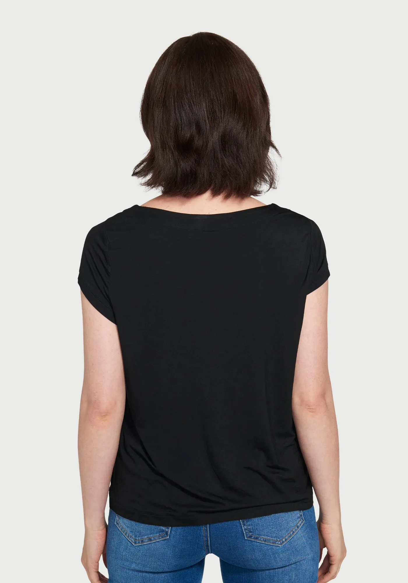 Essential Scoop Short Sleeve (Black) sold by Betabrand product image thumbnail 2