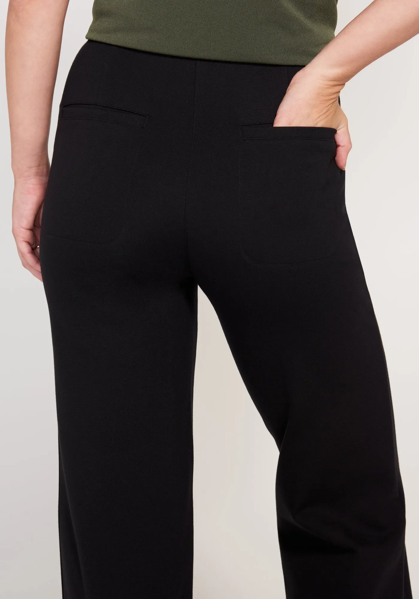 Atlantic DPYP™ Dress Pant Yoga Pants | Wide (Black) sold by Betabrand product image thumbnail 3