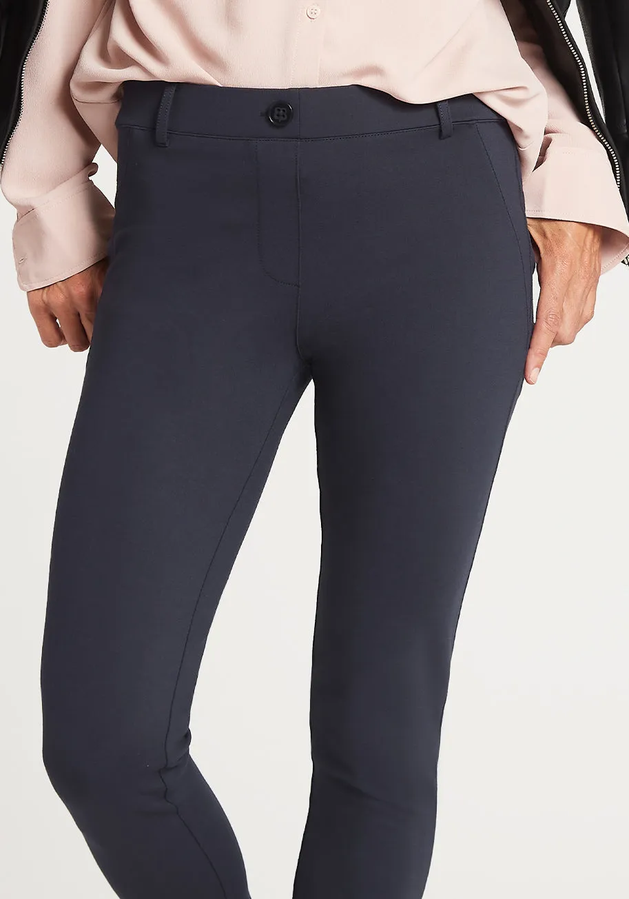 Skinny-Leg | Two-Pocket Dress Pant Yoga Pants (Navy) sold by Betabrand product image thumbnail 3