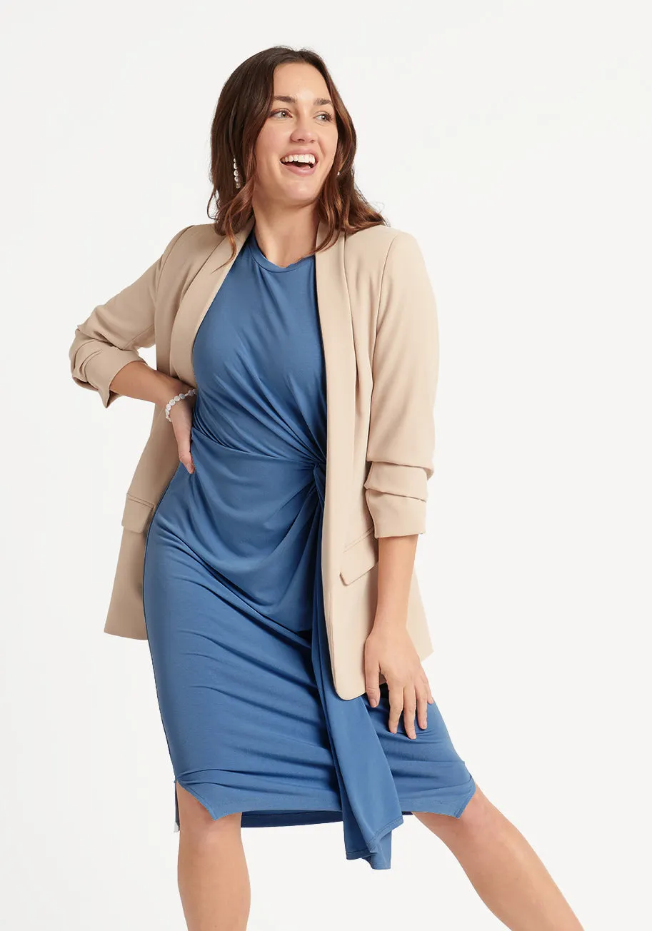 Knot Jersey Dress (Quiet Harbor) sold by Betabrand product image thumbnail 4